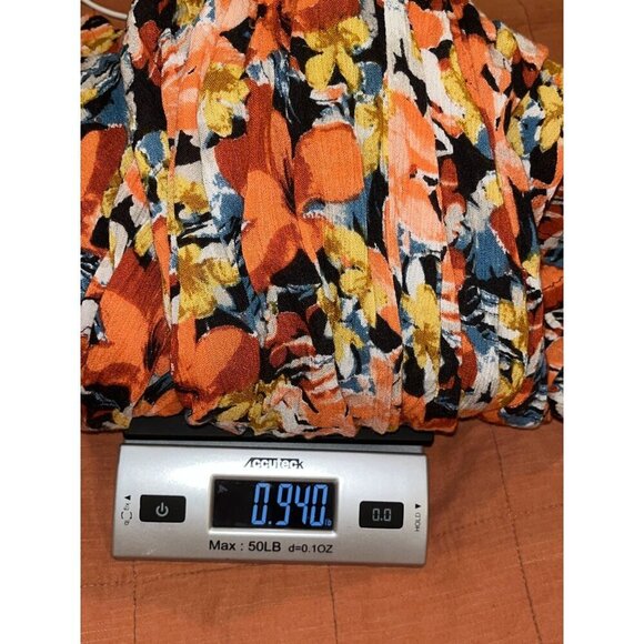 Free People Floral Bohemian Romantic Mulberry Strappy Maxi Dress Women's Size L - Picture 13 of 13